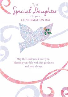 Daughter 8x5 -Pink Mosaic Swirls & Dove