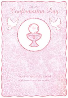 Gen 8x5 - Chalice in White Circle on Pink Backgro