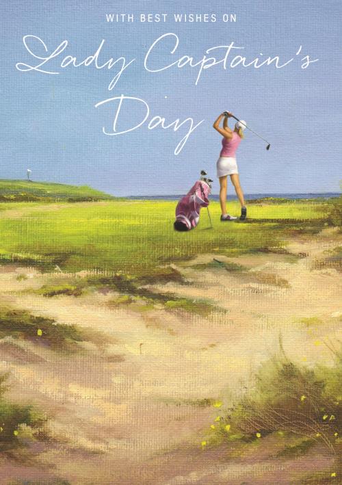 Golf Lady Captain's Day 7x5 - Painted Golf Swing