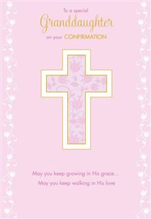 Granddaughter 8x5 - Pink Cross