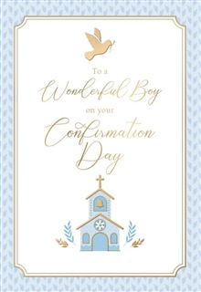 Boy 8x5 - Blue framed church