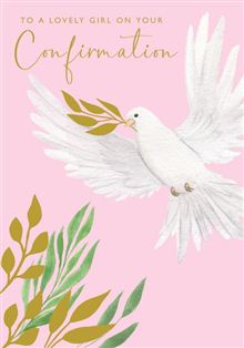 Girl 7x5 - Pink Background Dove