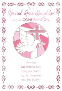 Granddaughter 8x5 - Church Window & Pink Cross
